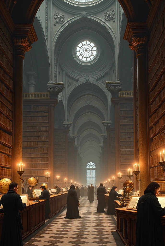 main hall of an ancient library