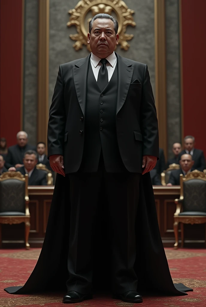 Image of A Notorious Leader in all black suit