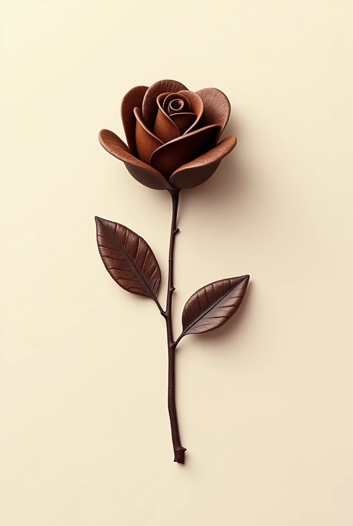 Rose made with minimalist coffee beans for a more minimalist logo