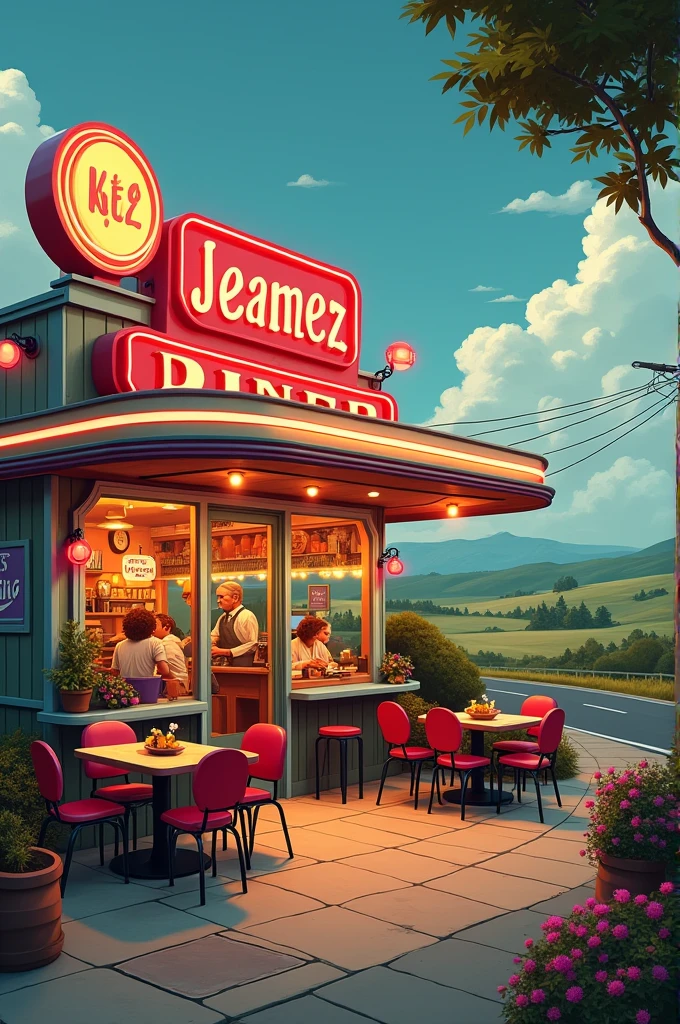 Roadside diner named after jeamenz