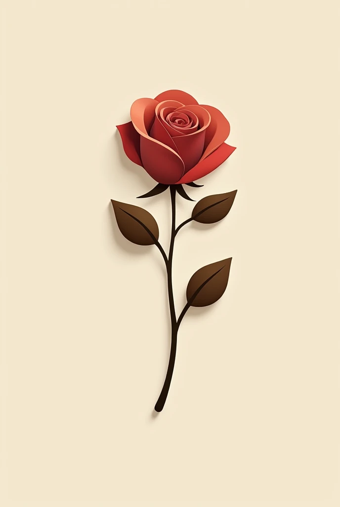 Rose made with minimalist coffee beans for a more minimalist logo 