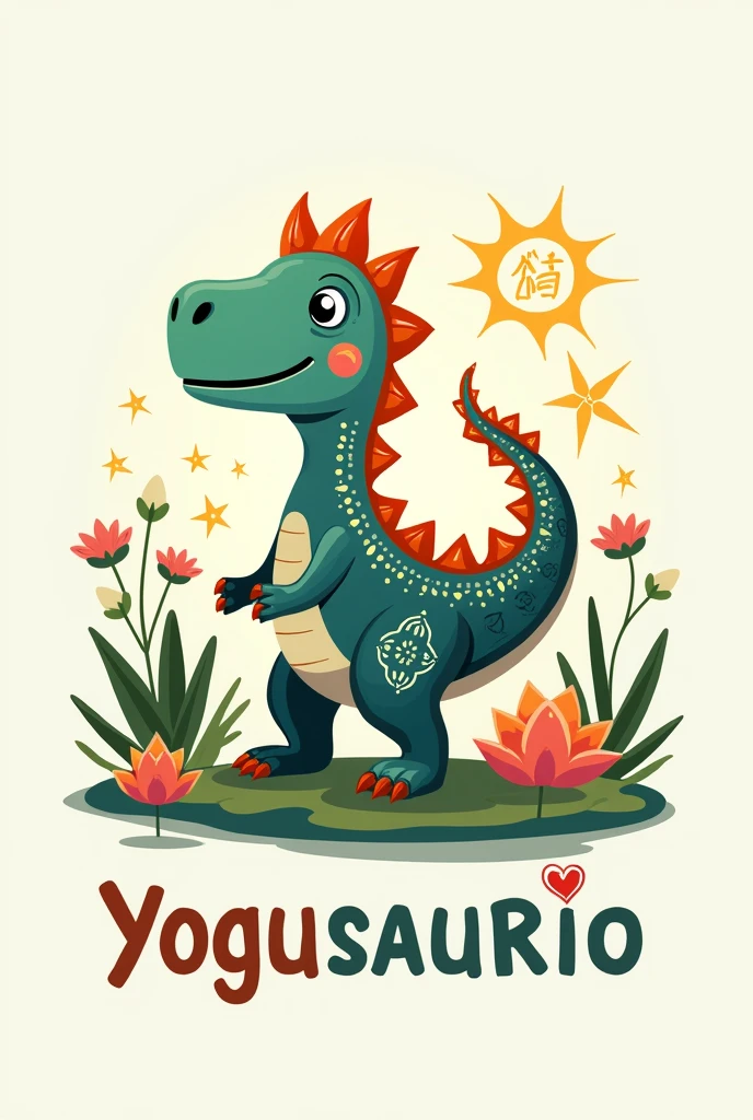 Create a logo for "YOGUSAURIO" more and commercial possible Something more detailed and nicer 