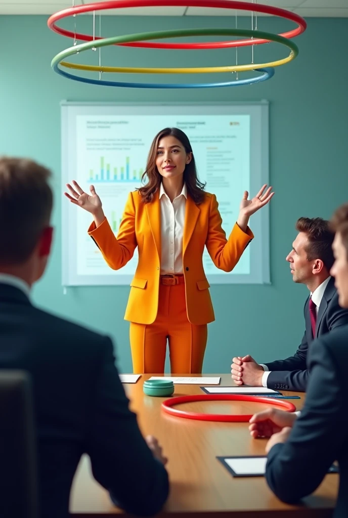 A person talking to a company to sell them hula hoops