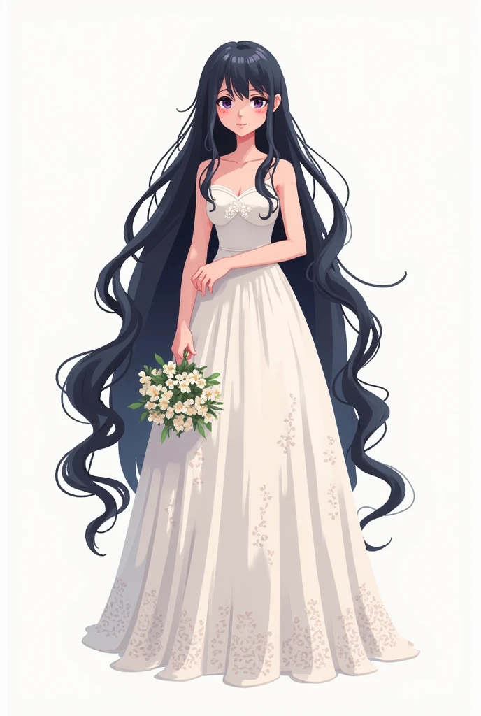 Girl,pixel,pixel art,Wedding dress,Black Hair,Pixel art,35px square,White background
