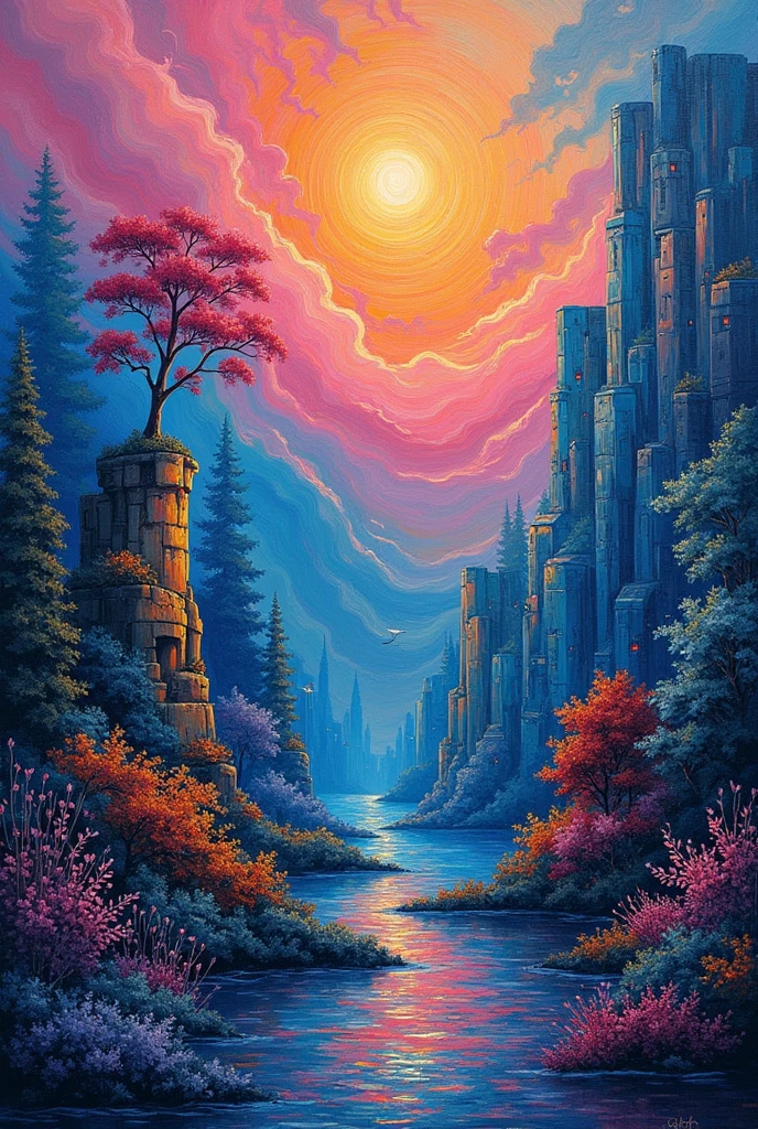 Acrylic painting with no blue