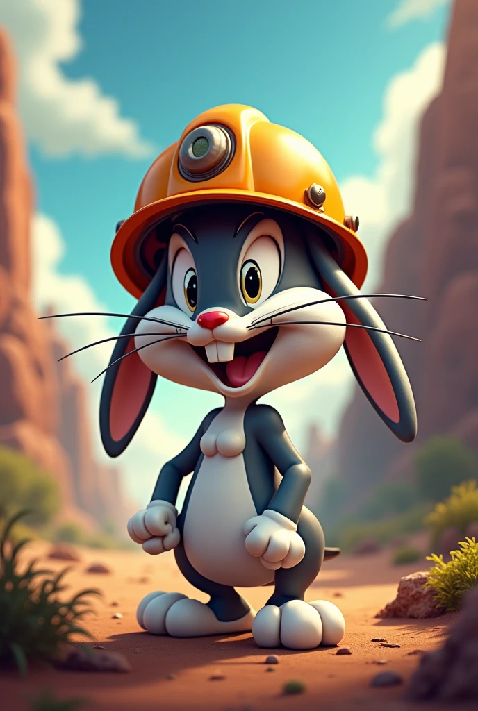 looney toons. With engineer helmet