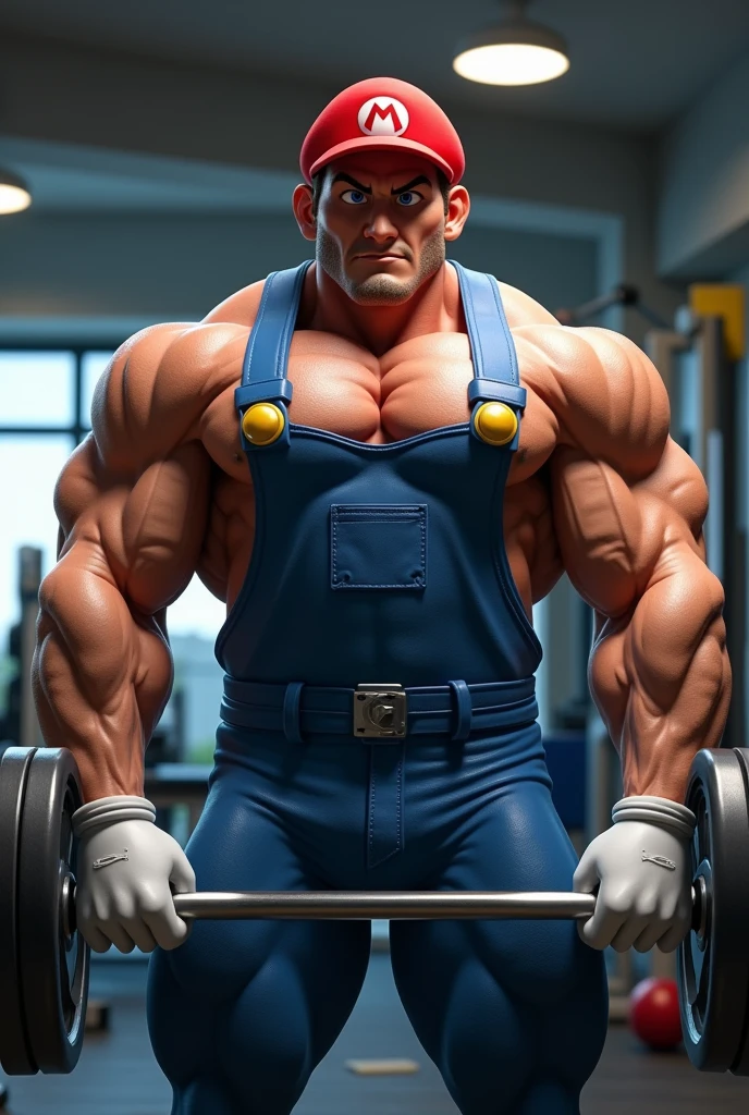 supermario arms strong in the gym