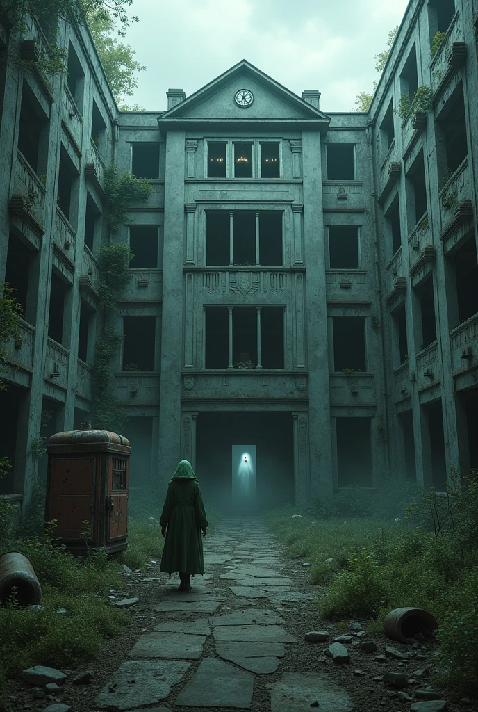 Very ugly and terrifying haunted hospital with ruins