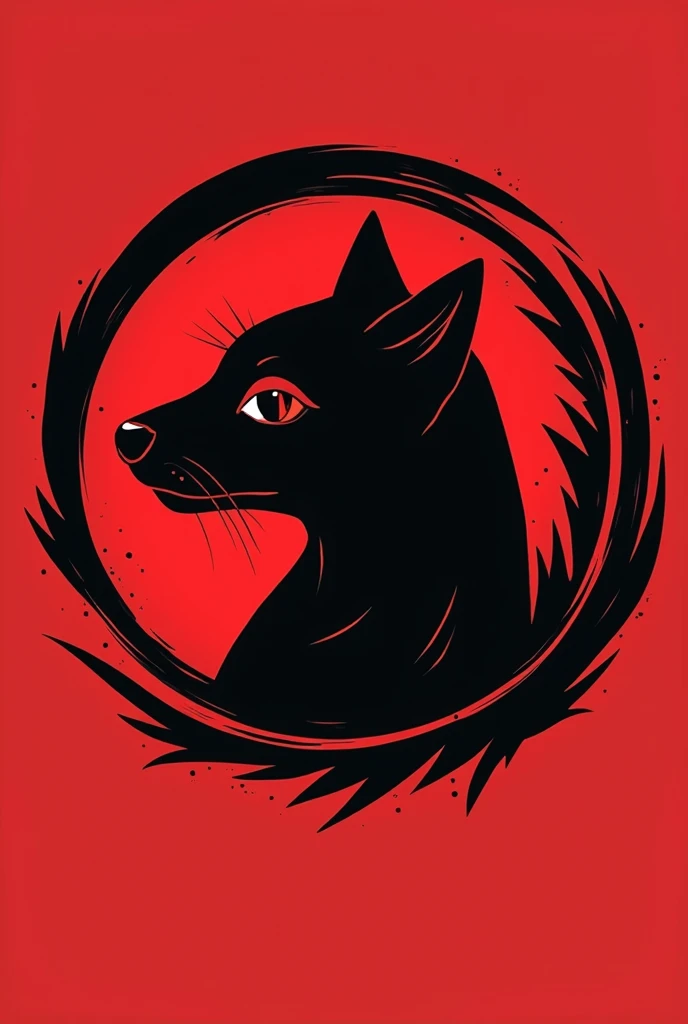 create me the logo of a football team called ficayenoord, It must be circular, red and black. It must be inspired by the logo of the Dutch football team Feyenoord and in the center there must be a stylized pussy