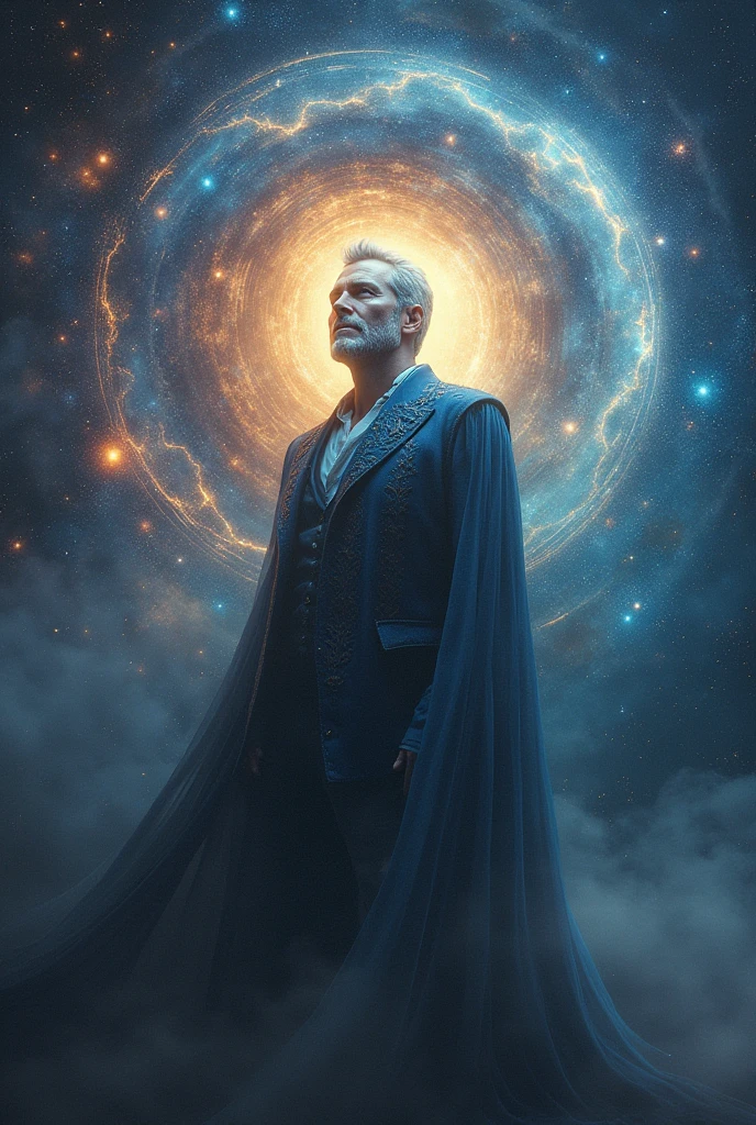 Space time continuum personified as a man
