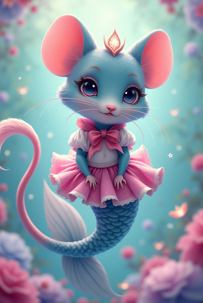 A mermaid rat wearing Cardcaptor Sakura clothes