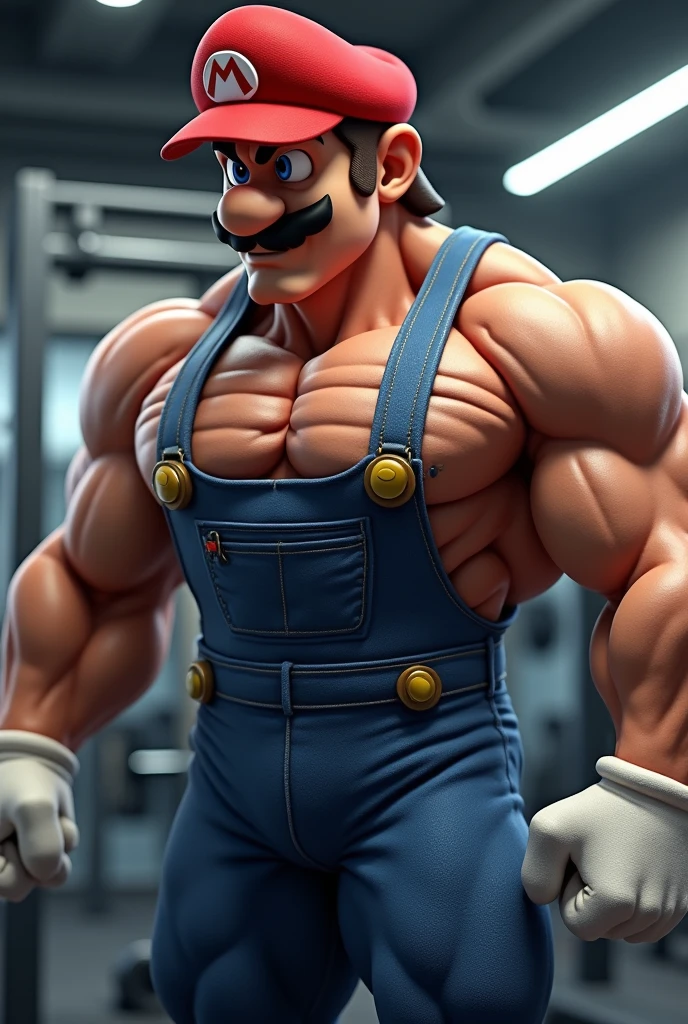 supermario arms strong in the gym