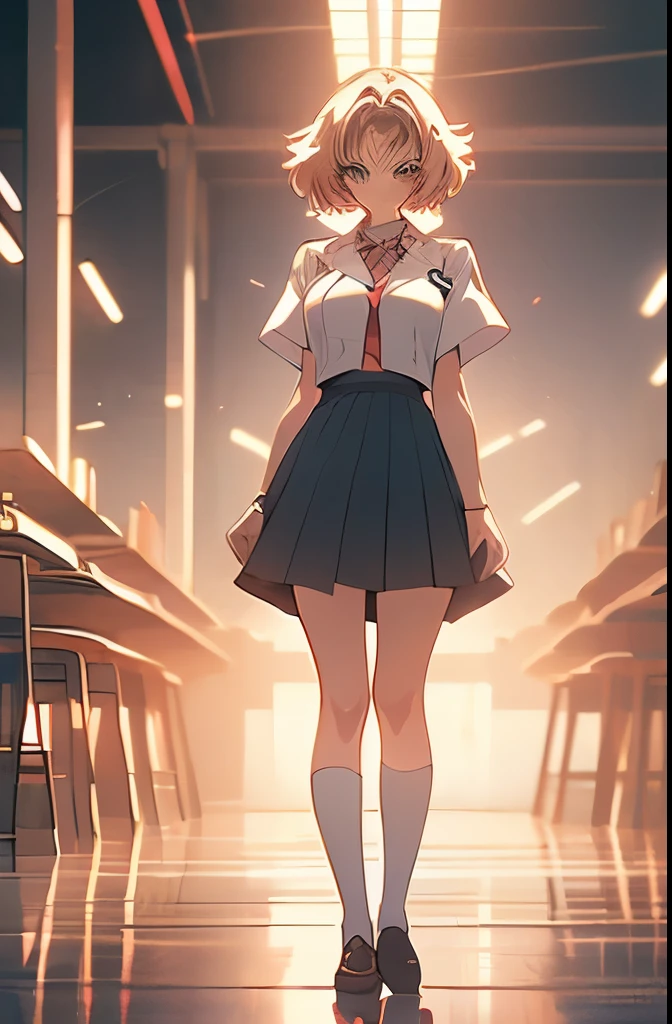(1 girl: 1.3), (anime boy: 1.3), (standing together: 1.3), (big eyes: 1.2), splash art anime Lolita, blonde anime girl with long hair, (brunette anime boy with short hair: 1.5), smooth anime CG art, animation art wallpaper 8k, 4k comic wallpaper, (big boobs: 1.3), (big boobs: 1.3), (in school uniform: 1.3)