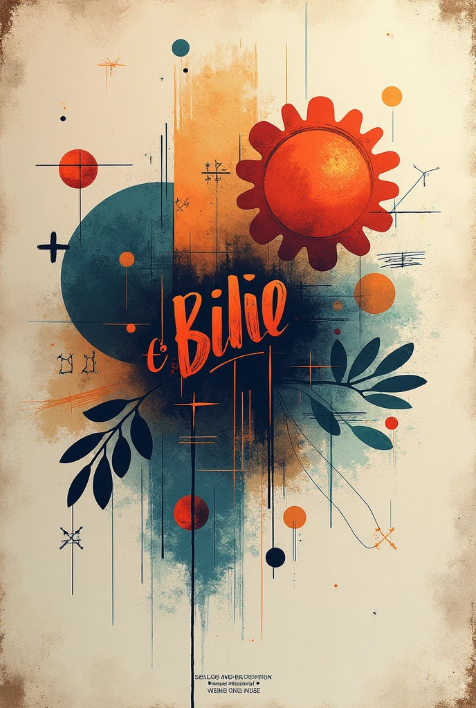 Cover for folder with artistic title

