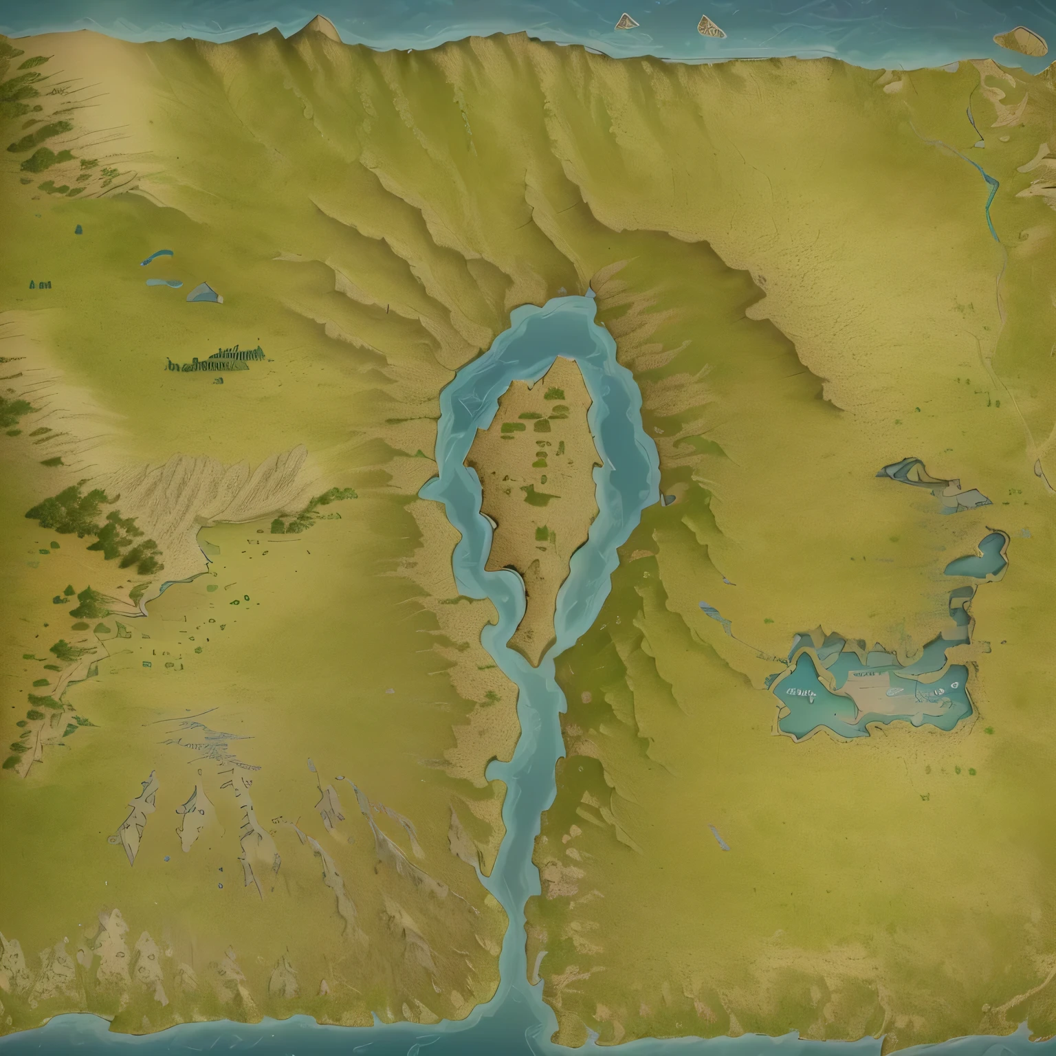 a close up of a map of a lake and a map of a land, simple fantasy map, steam workshop maps, highly detailed map, r / battlemaps, fantasy map, battle map prop, gridless dnd map, game map, detailed fantasy map, ancient fantasy regional map, island background, ancient map, game map matte painting, detailed map, borders, 