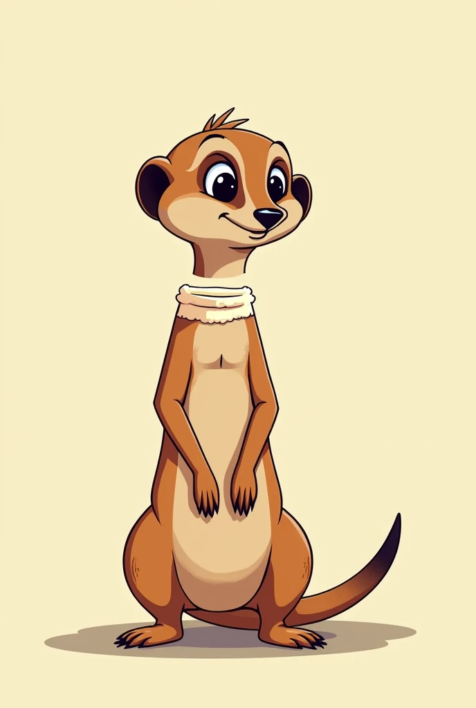 Cartoon Art Meerkat turning into a beer mug