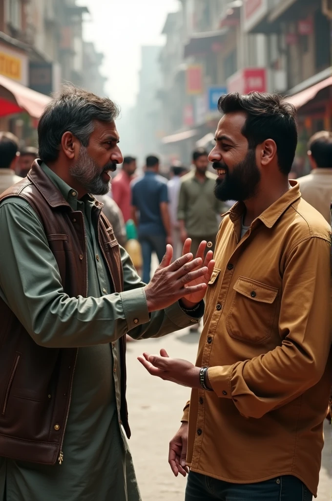 one Indian person quarreling with another indian person