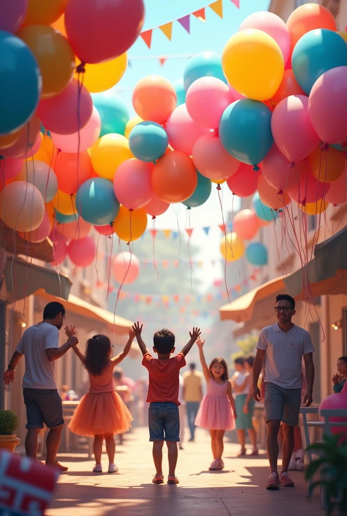Decorations with balloons, events, parties, etc.