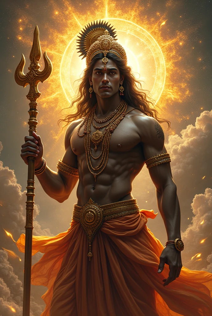 Shree krishna has wared sudarshana chakra