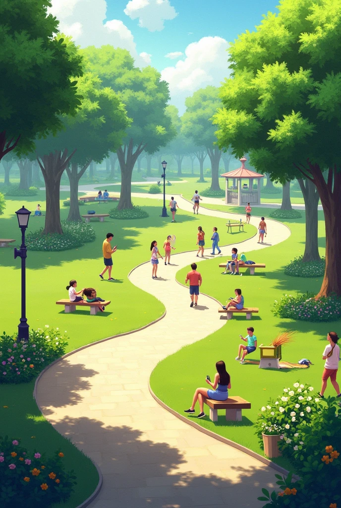 Public park atmosphere