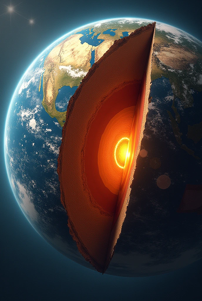 The oldest known rocks are 4.000 a 3.800 million years, and are found in Canada and Greenland.

the earth, with an average radius of 6.371 km, It is made up of four main parts: Inner Core, Outer Core, Mantle and Crust; These layers formed when the Earth began to cool and the heavier, warmer materials sank., concentrating on the center.

Figure 1 illustrates a section of the Earth, where you can see the different parts that compose it.

Earth Section Figure 1: Earth&#39;s Core Cut, located in the central part, It has an internal layer of solid and dense material, llamado Inner Core; while the outer part, composed of molten rock, se la conoce como Outer Core.

The Mantle has a thickness of approximately 2.900 km and is made up of different types of rocks. At certain depths, rocks behave as a viscoelastic medium capable of plastic flow., due to the partially molten state of the rocks; On the other hand, As the depth increases, the medium becomes more rigid..

The outermost layer of the Earth is the Crust. You could say it&#39;s like "the shell" of the globe, due to its reduced thickness in relation to the radius of the Earth.

The characteristics of the crust are considerably different in the oceans than on the continents.. The Oceanic Crust is made up of very resistant basaltic rocks., with thicknesses varying between 5 and 10 km, While the continental shelves have a lower density than the previous ones, they are formed mainly by granitic rocks on a base of basalt, with an average thickness of 35 km that can reach a maximum of 75 km.

The Earth&#39;s crust is deformed, folded and fractured due to thermal convection currents originating in the mantle, which explains the irregular character of the earth&#39;s surface. The division between the mantle and the crust is