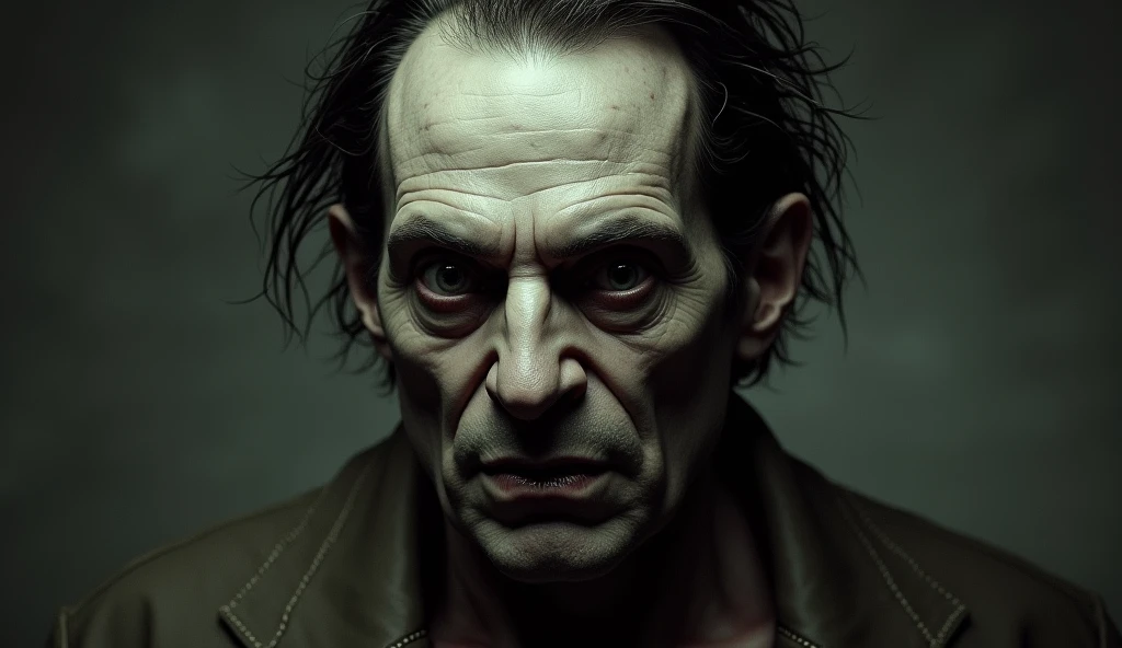 THE SERIAL KILLER CANNIBAL KARL DENKE, ultra-realistc,photorrealistic,32K,he is looking at the camera making a terrifying pose