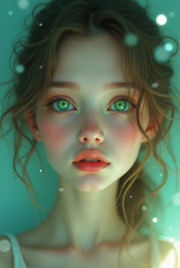 green eyed canary woman/blue