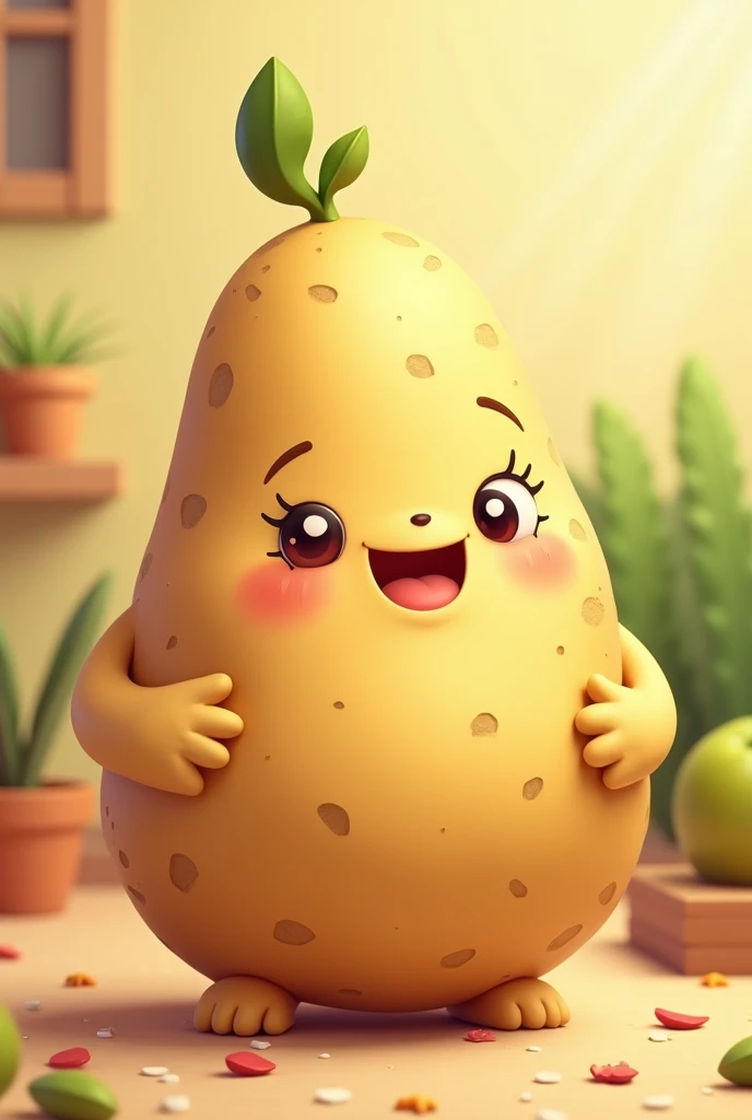 Cute male potato cartoon