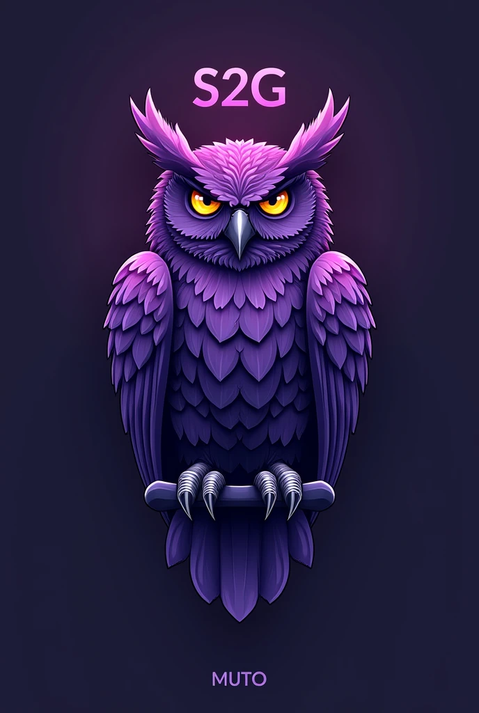 I WANT TO CREATE A LOGO WITH A LARGE PURPLE MALE OWL AND SAY S2G ON IT AND MUTO UNDER IT
