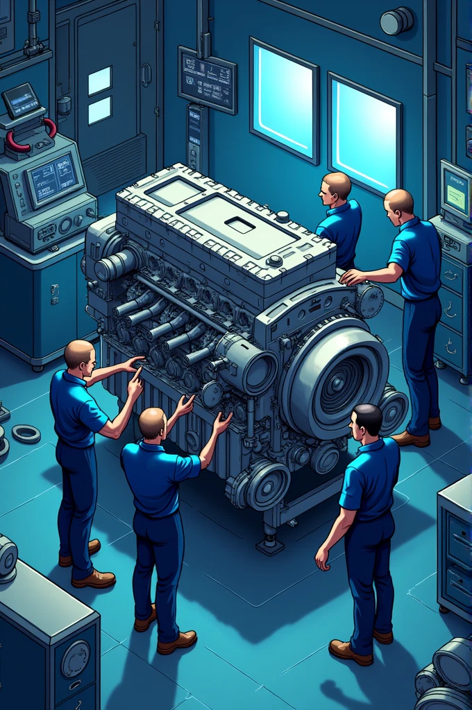 Create an illustration for my company troquelab , It is a diesel engine maintenance optimization company please