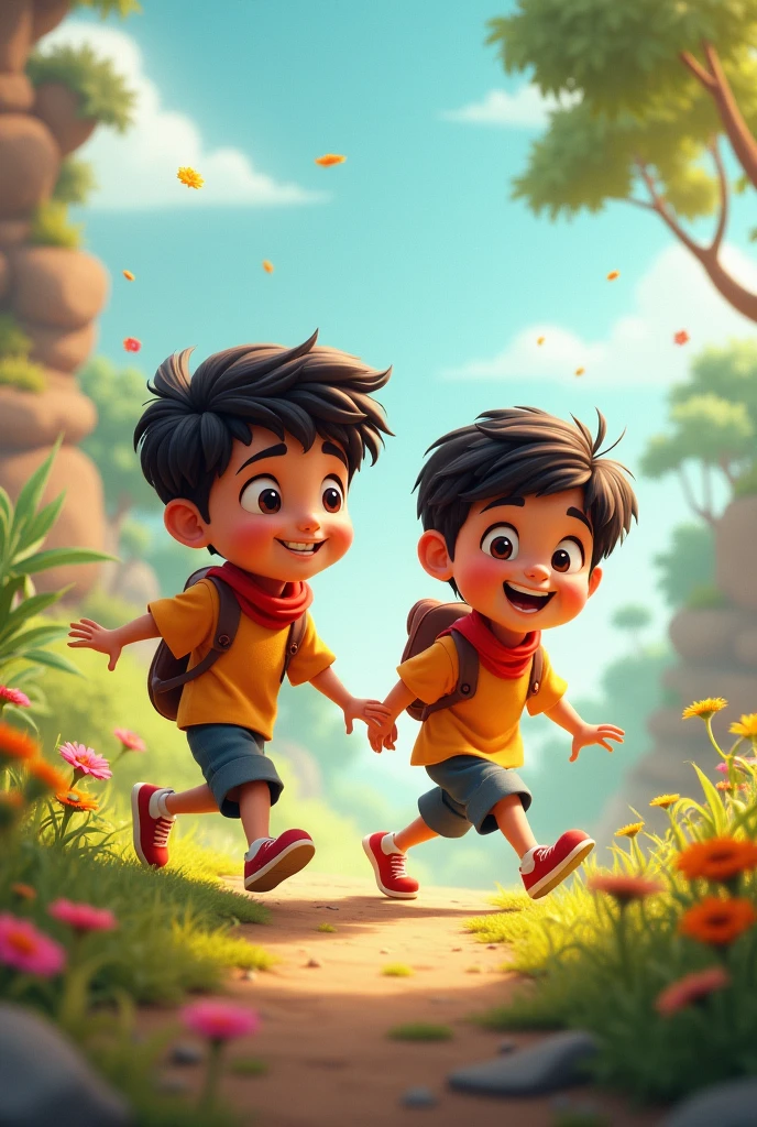 Two boys name manshu and krishna