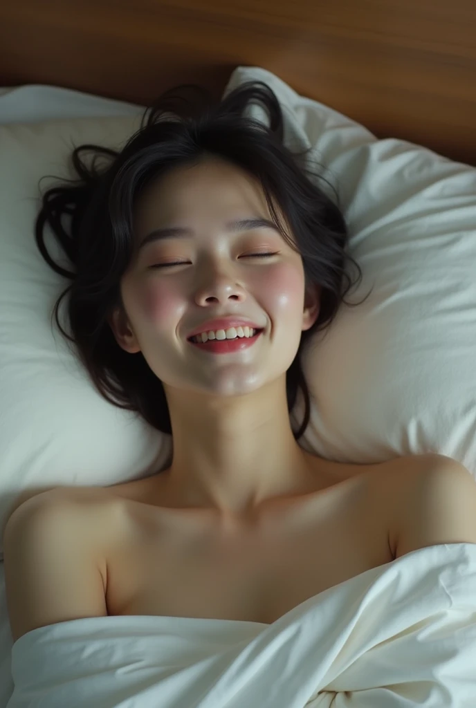 extremely quality photo, sharp focus, epic realism, realisitic, source_photo, proper alignment, young japanese actress, orgasmic climax, at bed