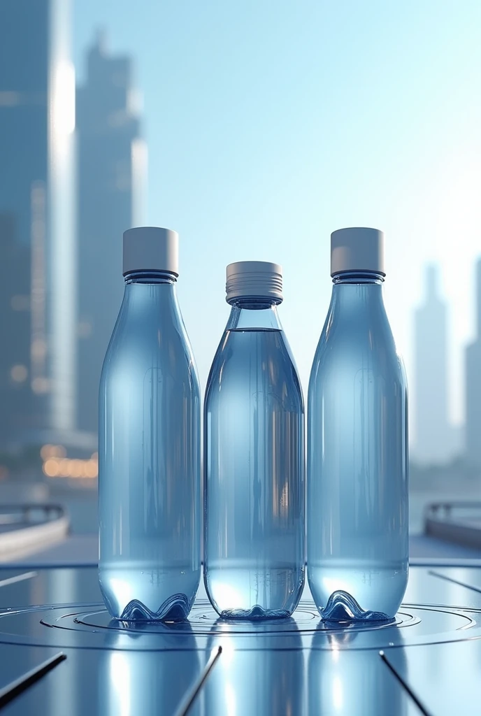 Give me pictures of futuristic bottled water