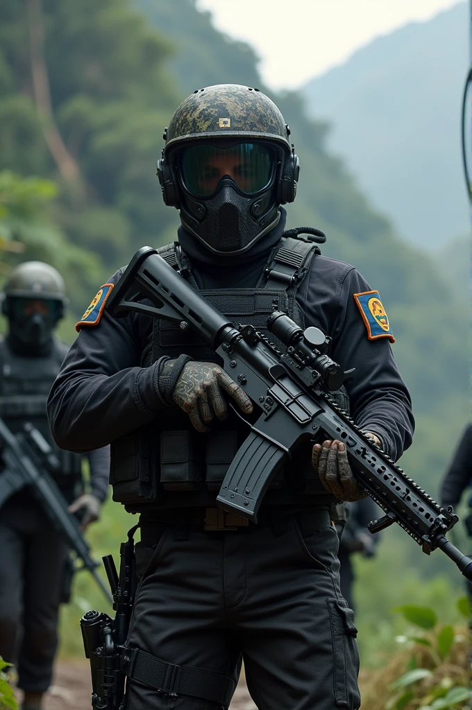 Colombian blue task force (navy, Air Force, infantry)