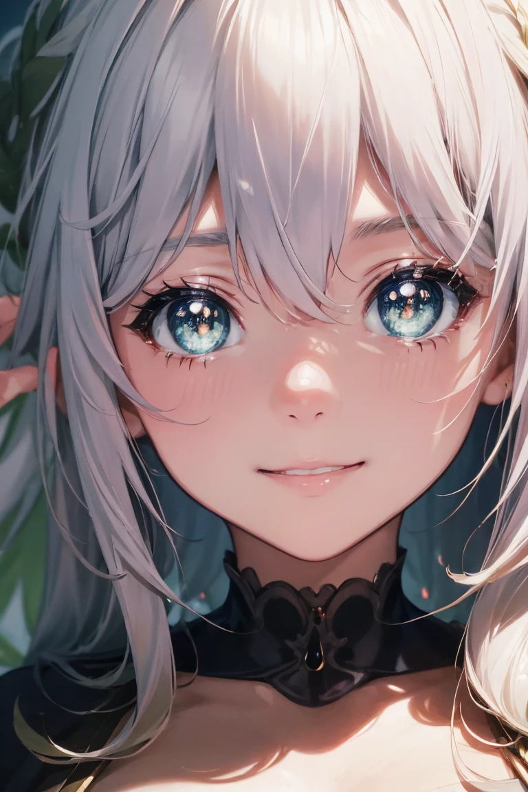 face close up, detailed digital anime art, Anime with small details., Best Quality, masterpiece, ultra detailed, beautiful, High resolution, original,Ultra-realistic 8k CG, perfect work of art, beautiful face, Facial Cleansing, fur, Hyper realistic, ultra detailed, A detailed eye, dramatic lighting, (realist) realist, full hd, Best Quality, Best Quality, beautiful lighting, (Extremely detailed CG unit 8k wallpaper), High details, sharp focus, The art of dramatic and photorealistic painting., sexy clothes, lustful smile, lust, Tight clothing, pretty eyes,