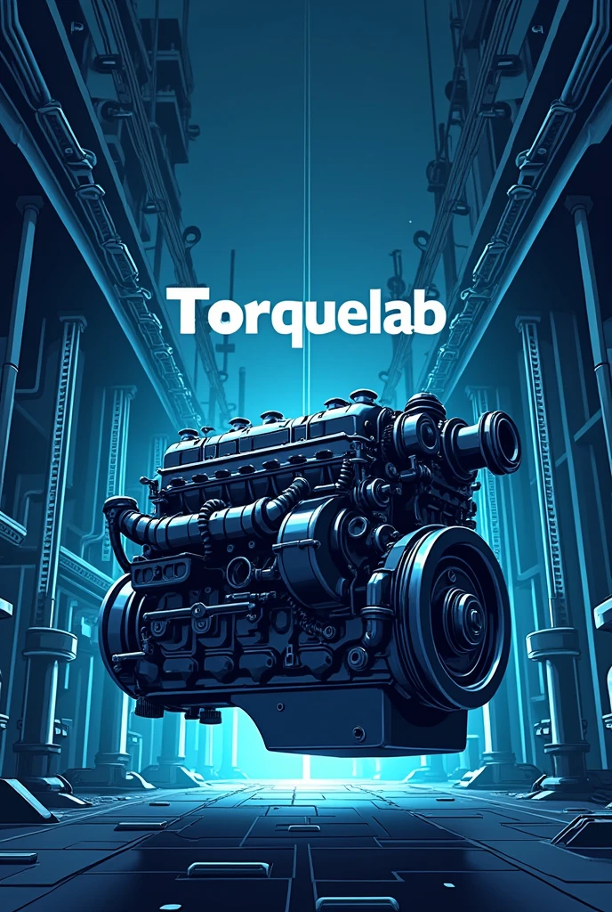 Create an illustration for my company troquelab , It is a diesel engine maintenance optimization company. Please add the torquelab logo and use something more graphical.