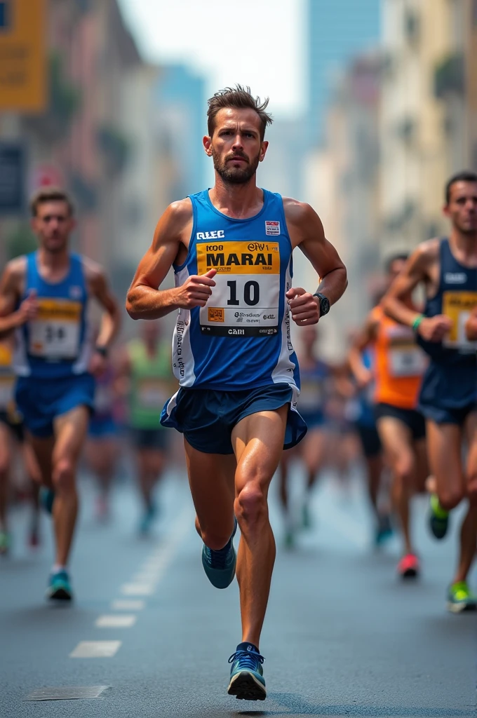Marathon race number plate