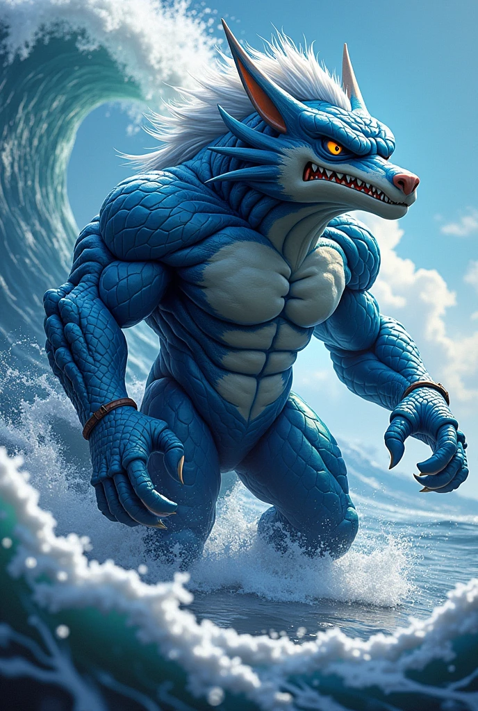 Generate a mascot for my Tsunami FC Team