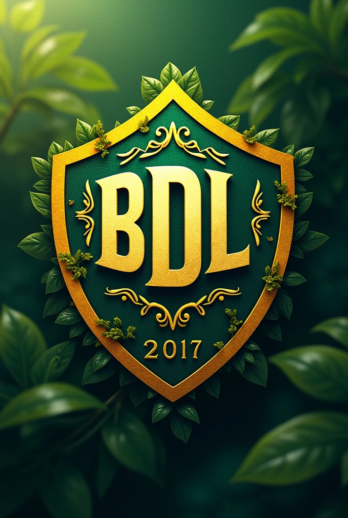 create a Brazilian national team football shield with the letters BDL