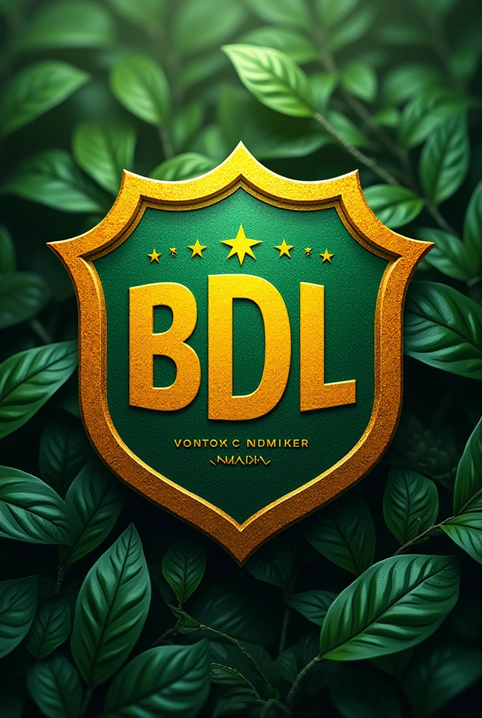 create a Brazilian national team football shield with the letters BDL