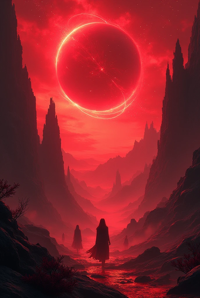A beautiful world of blood Bright red stars