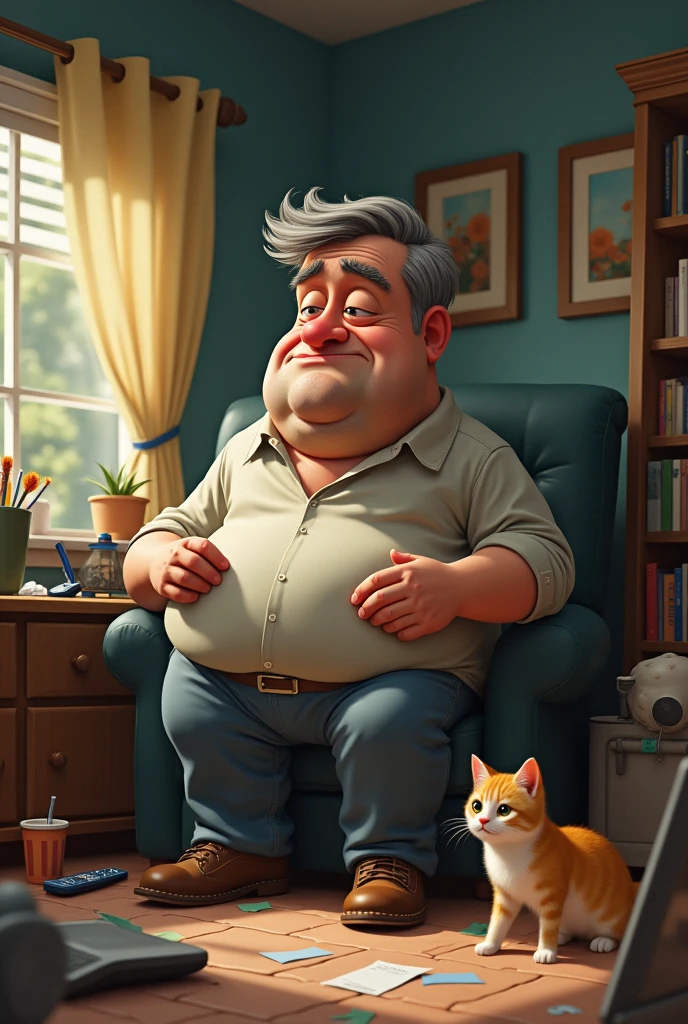 A man who is lazy and clumsy
