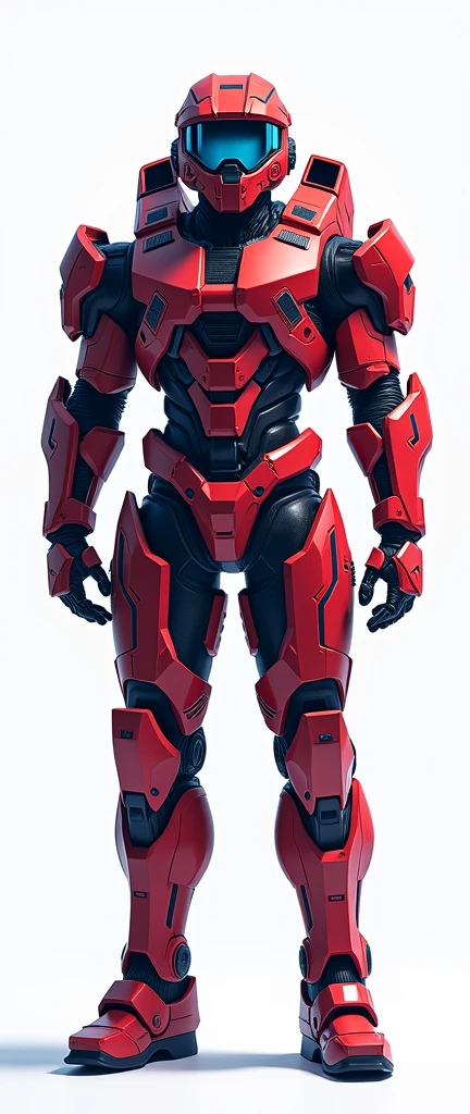 Help me generate an AI game art application analysis，Similar to long PDF，Portfolio format，Don&#39;t need too many colors，Be formal, Halo's masterchief armored, The combination of Huawei&#39;s red and technological blue，White background，Need to include typographic elements，Design elements, etc.，Novel board style，Reference dribbble，Behance and other creative websites。