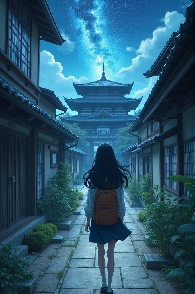 :
---
**Title: “Moonlight and Twilight Shadow”**
**Chapter 1: The New Beginning**
In the small Japanese town of Mizumoto, Hoshinawa Academy stands imposingly, with its zen gardens and curved roofs that seem to touch the sky. It is a school that maintains the balance between tradition and mystery., where every stone and every corridor whispers ancient stories.
AKIRA Tanaka, A 15 year old girl, just arrived at school. Seus cabelos negros, wavy and long to the waist, and your deep blue eyes, seem to reflect a mystery beyond their years. She carries a simple backpack and a curious expression.. The surrounding environment is new to her, but something about it makes her feel like she's been there before.
À medida que AKIRA entra nos portões da academia, She is welcomed by the group of students who observe her arrival with murmurs and curious looks.. The walls of the school, adorned with ancient inscriptions and unknown symbols, parecem observar AKIRA com um interesse silencioso.
*Aluna A, yumi:* “Look, the new student... There's something different about her.”
*Aluna B, aiko:* "And truth, It seems like she has a mysterious air." Professor Sakura Yamamoto, a woman with a gentle gaze and a welcoming aura, makes the introductions. Ela leva AKIRA para a sala de aula, where the young woman is received with a mixture of enthusiasm and strangeness.
*Professor Sakura:* "Class, esta é AKIRA Tanaka. She comes from Tokyo and will join us from today.. Por favor, welcome her.”
*AKIRA:* "Hello everybody. It is a pleasure to be here.” Among the students, two stand out: haru Nakamura e Yuto Kuroda. haru, with her silver hair and deep blue eyes, has a charismatic and confident air. Yuto, with her dark hair and a more reserved expression, observa AKIRA com um olhar intenso e calculador.
*haru Nakamura (whispering to Yuto Kuroda):* “Did you notice how she stands out? I feel like there's something more to her.”
*Yuto Kuroda (responding subtly):* "Yes, something I can't identify... but not