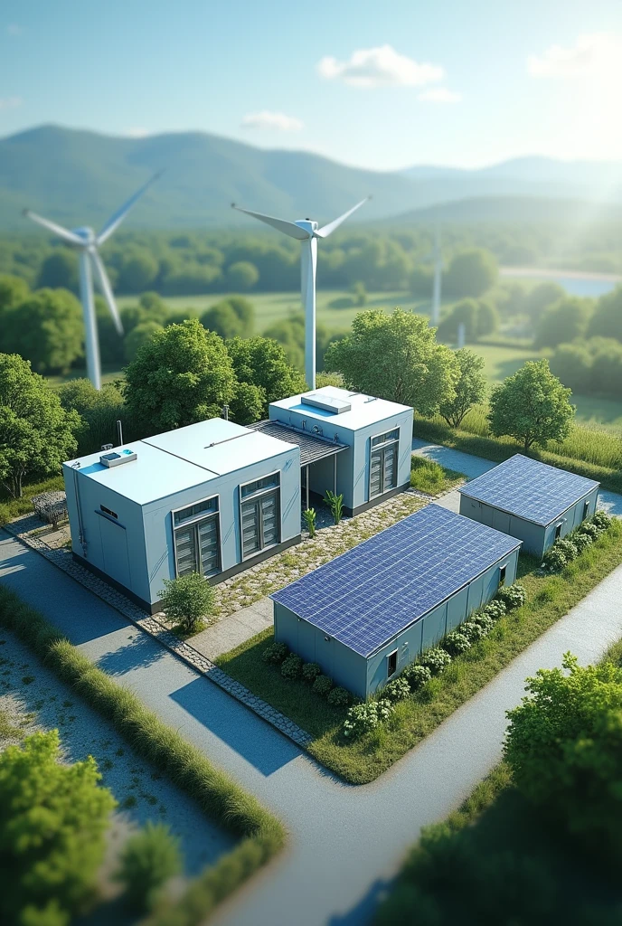 Energy Management system of microgrid which contents 2 battery, 1 solar power plant and one 1wind power plant