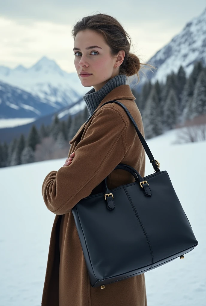Norvegian elegant woman with elegant bag