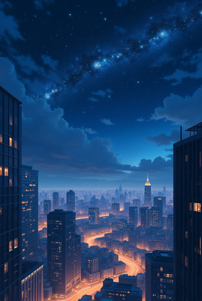 The sky is full of stars, the city, the light