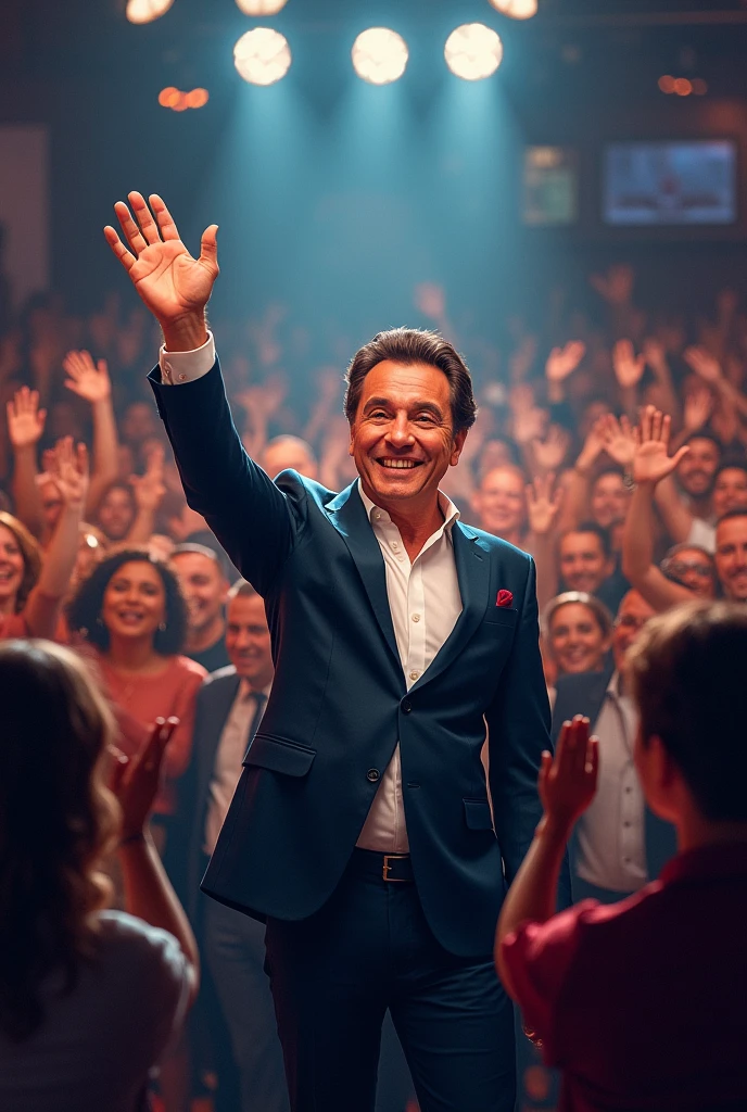 silvio santos saying goodbye to people