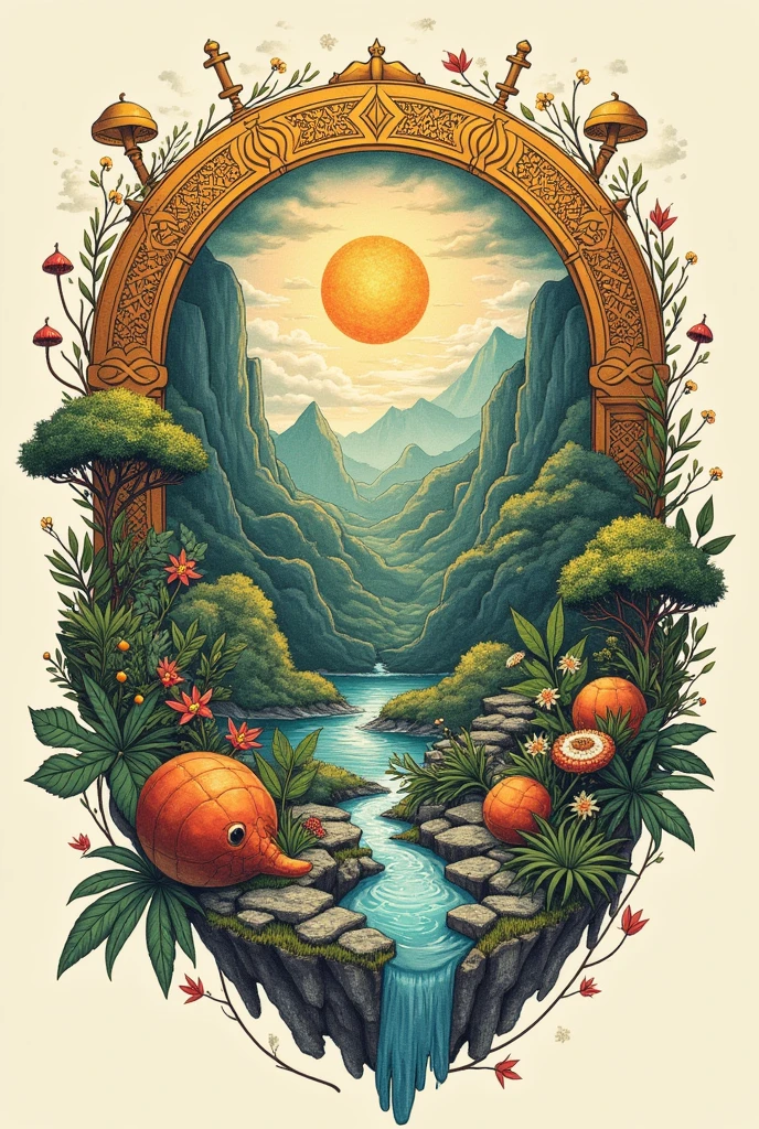 Give me a reference or example of a drawing that has an ecological and a cultural seal (that is, one that is mixed)