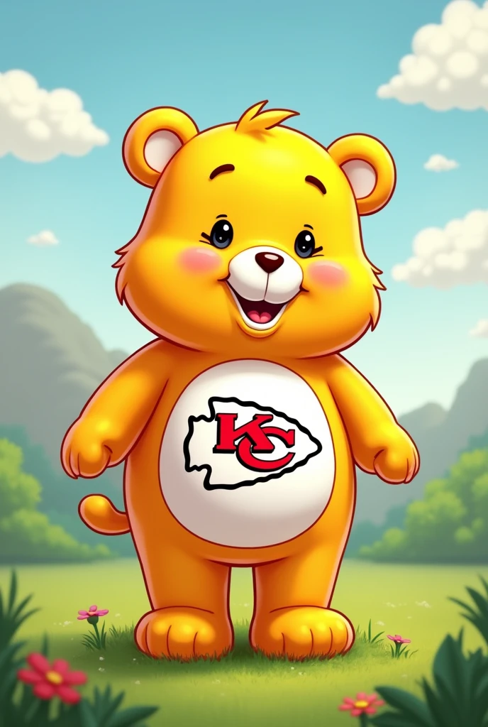 Kansas City Chiefs care bears yellow